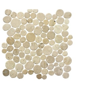 Vloertegel Terre d'Azur Coins 30x30x1 cm Wit 1M2