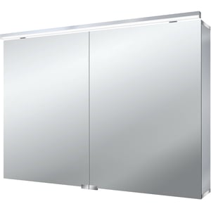 Emco Asis Pure spiegelkast 100 cm.met 2 deuren en led verlichting Aluminium