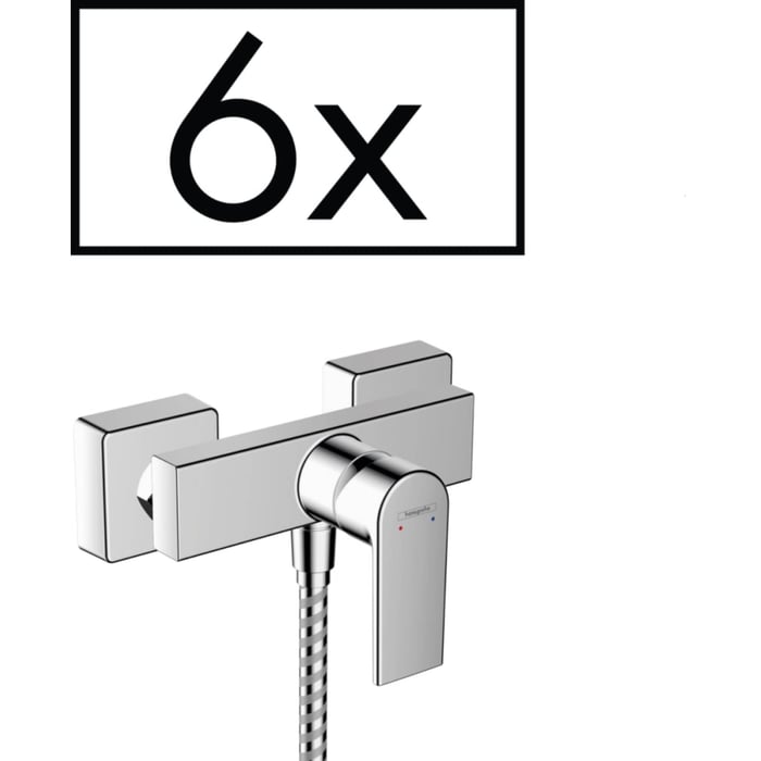 Hansgrohe Vernis douchekraan doos 6 stuks chroom Saniweb.nl