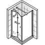 HSK Exklusiv Zijwand voor draaivouwdeur 75x200cm Chroom / Grijs Glas