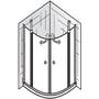 HSK Exklusiv Douchecabine Kwartrond 4-delig met pendeldeur rechts 80x90x185cm Chroom/Helder glas