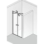 HSK Exklusiv Pendeldeur voor nis 100x200cm Chroom/Grijs glas