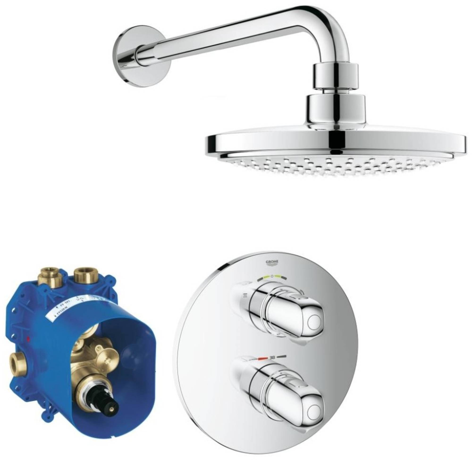 Grohe Grohtherm-1000 New shower set inbouw -