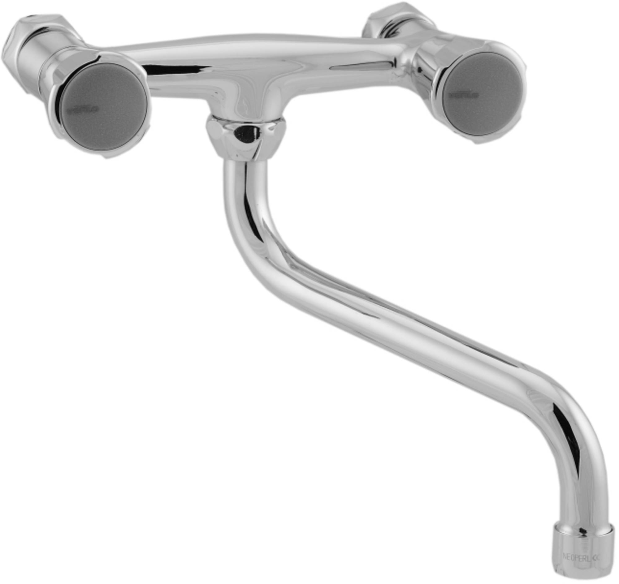 矢栄チャン　AN4 120°×2 45°×2 Venlo Nimbus II Messing Eco keukenkraan wandmodel met draaibare