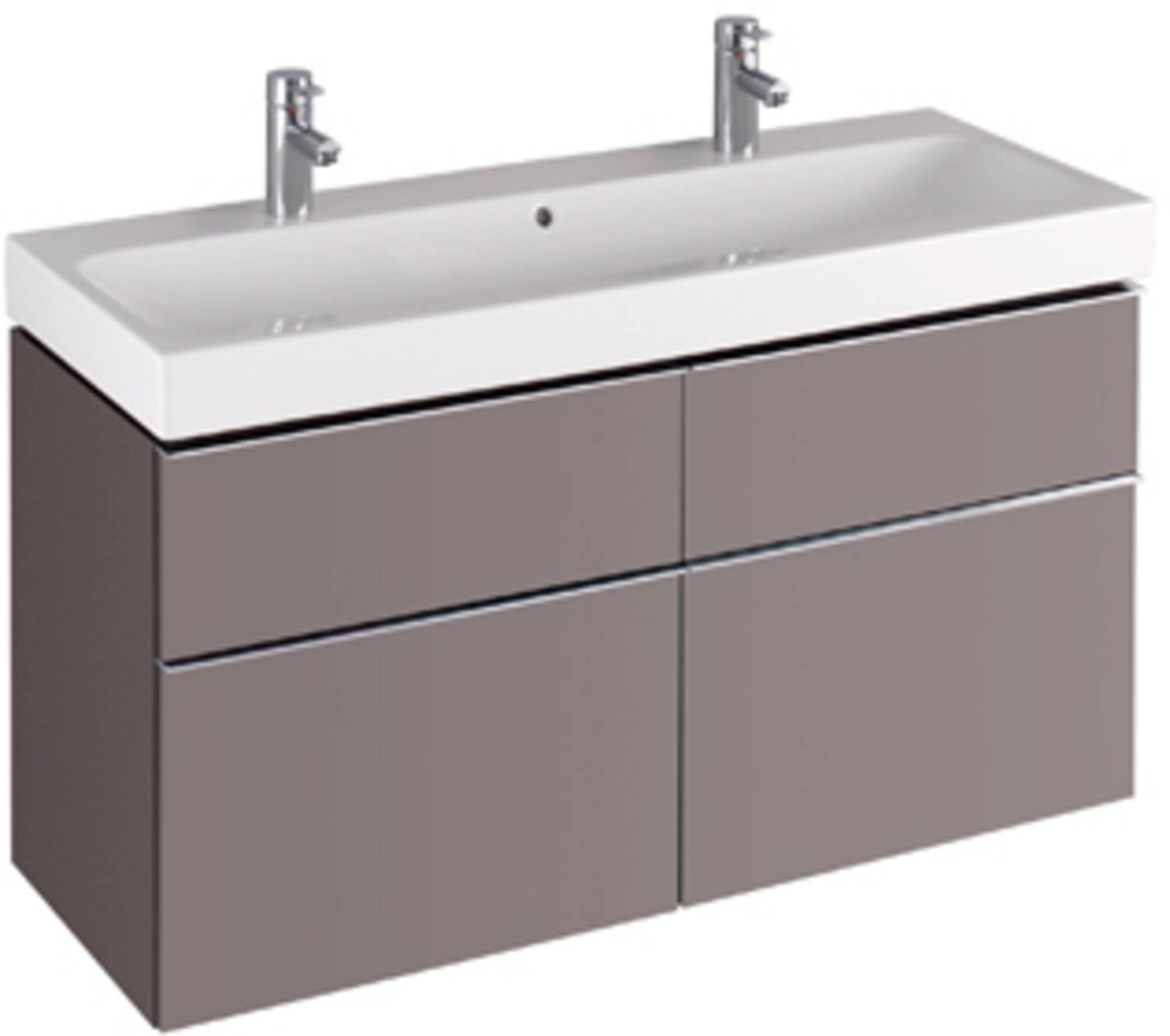 Sphinx Serie wastafelonderbouw 119 cm midden Platina Grijs - Saniweb.nl