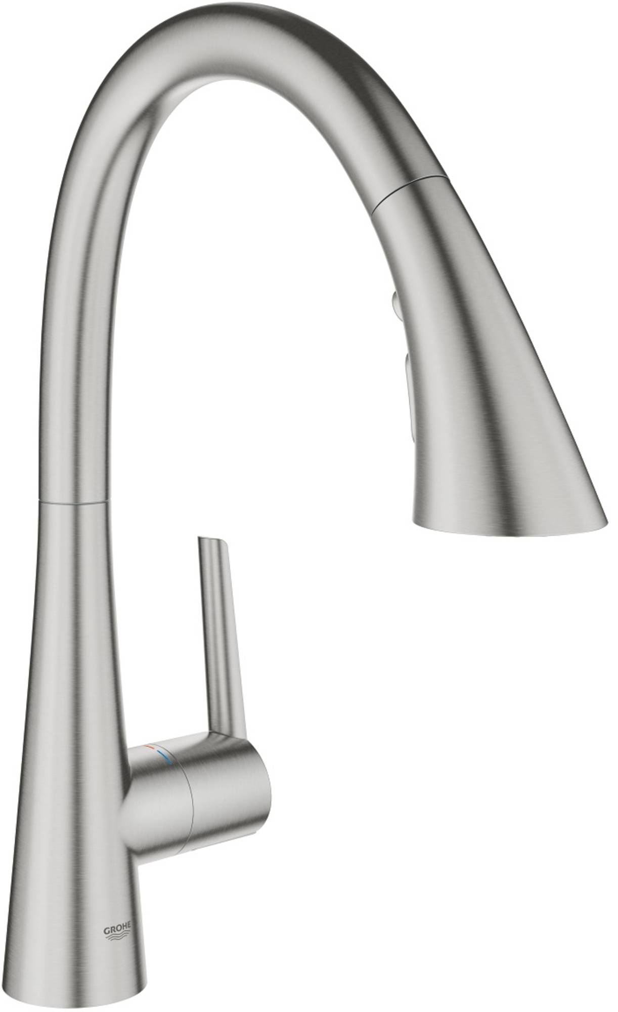 Grohe Zedra Keukenmengkraan Triple Spray Supersteel - Saniweb.nl